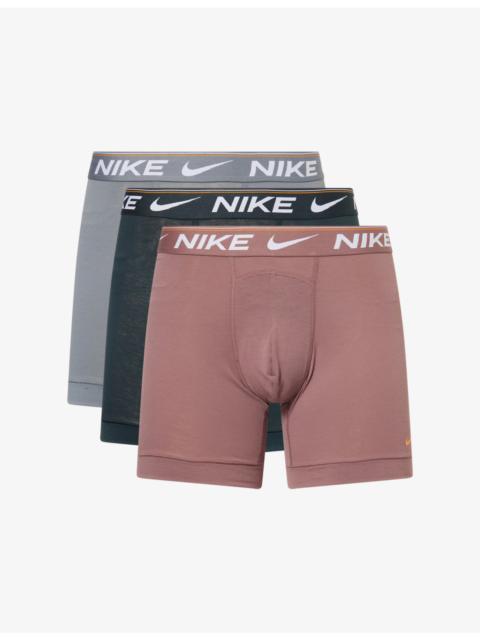 Nike Ultra Comfort Branded Pack Of Three Stretch-Woven Boxer Briefs
