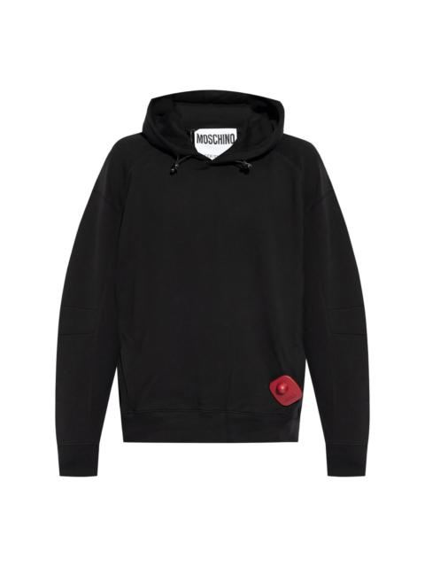 security-tag cotton hoodie