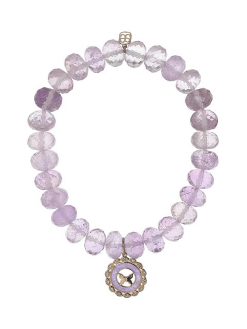 SYDNEY EVAN Purple Amethyst Butterfly Charm Bracelet