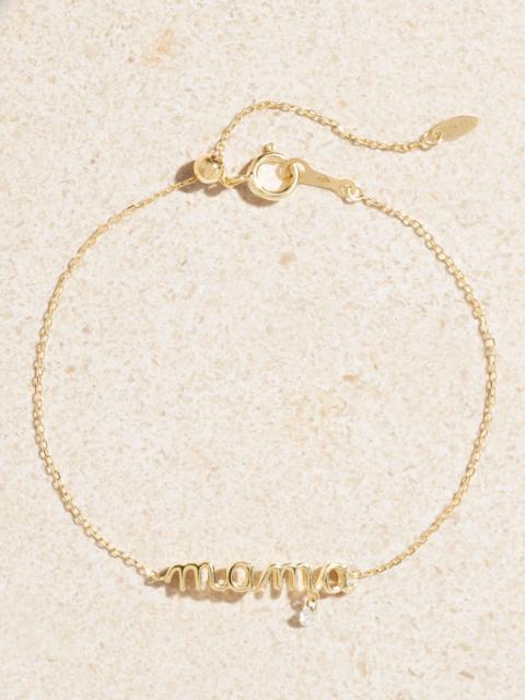 PERSÉE Mama 18-karat gold diamond bracelet Gold