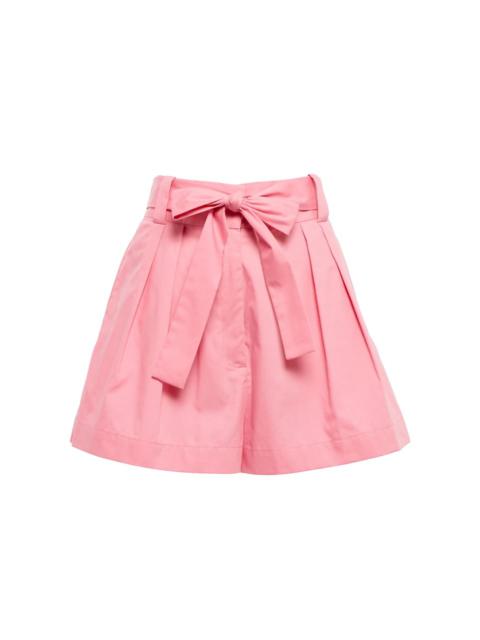 Oscar de la Renta High-rise wide-leg cotton shorts