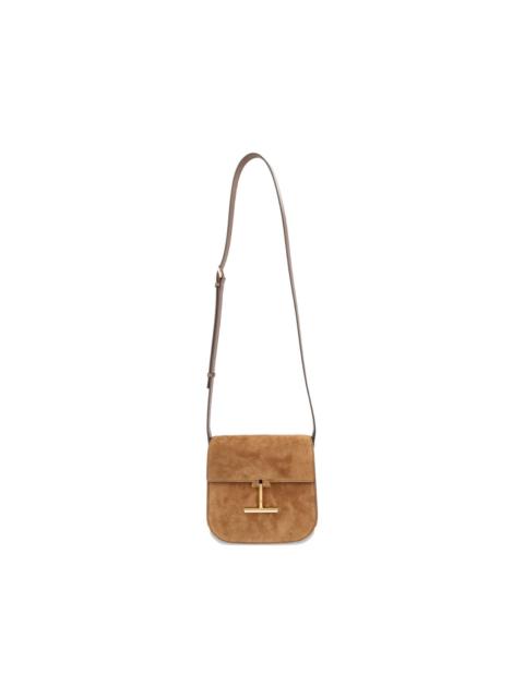 TOM FORD suede logo-detail shoulder bag