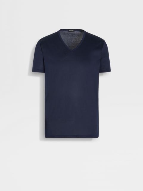 BLUE COTTON T-SHIRT