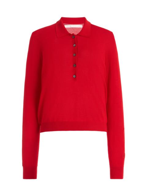 RÙADH The Dea Wool Polo Shirt red