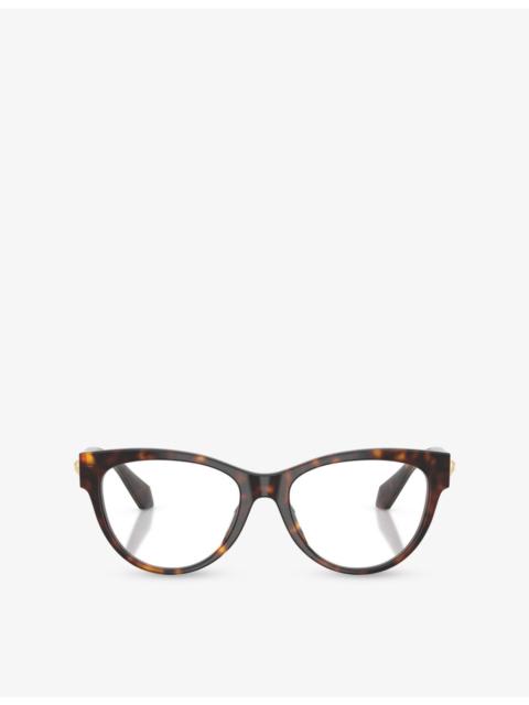 VERSACE VE3402U Oval-Frame Acetate Optical Glasses