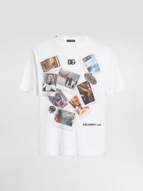 Dolce & Gabbana Cotton T-shirt with postcard print
