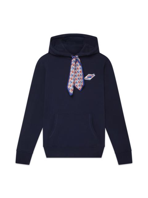 Air Casablanca Patch Silk Scarf Hooded Sweatshirt