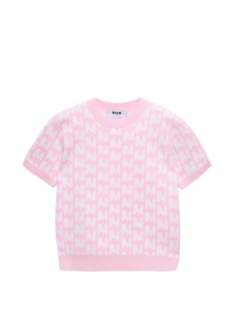 MSGM patterned T-shirt