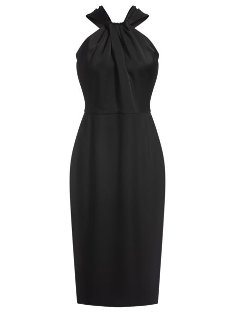 BOSS TWIST-DETAIL DRESS IN STRETCH FABRIC