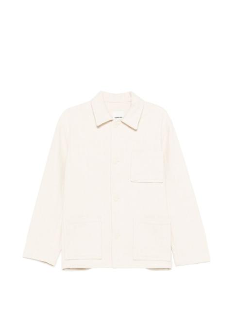 Sandro chest-pocket shirt jacket