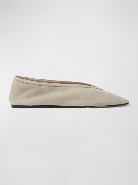 Luna Suede Ballerina Flats