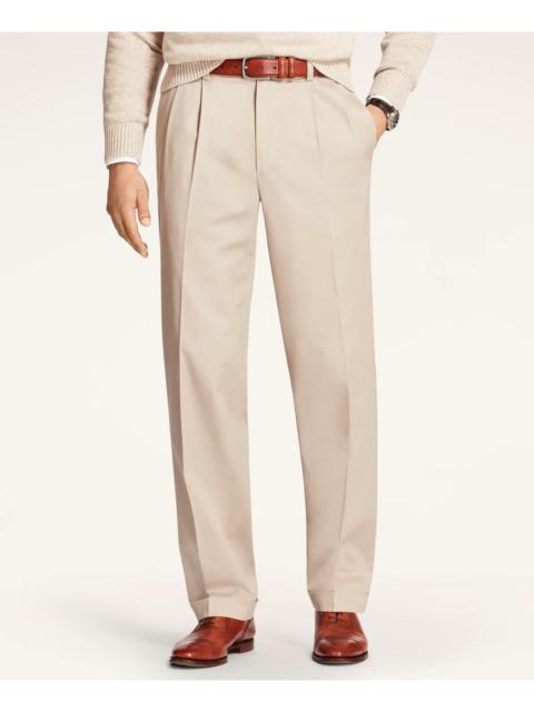 Brooks Brothers Pleated Traditional Fit Cotton Advantage Chino® Pants