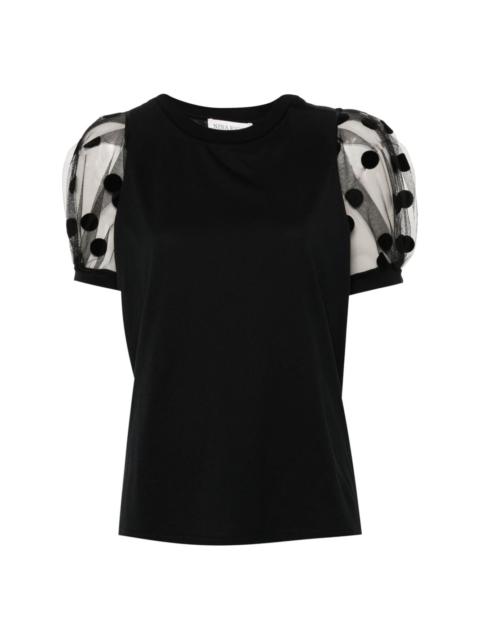 NINA RICCI flocked-detail T-shirt