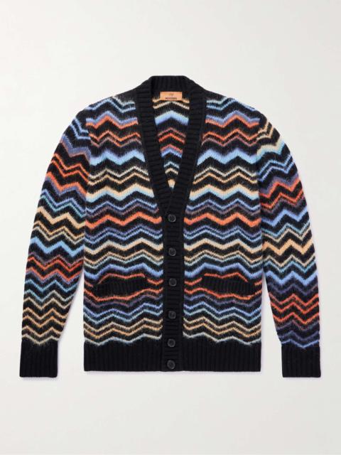 Missoni Striped Brushed-Knit Cardigan