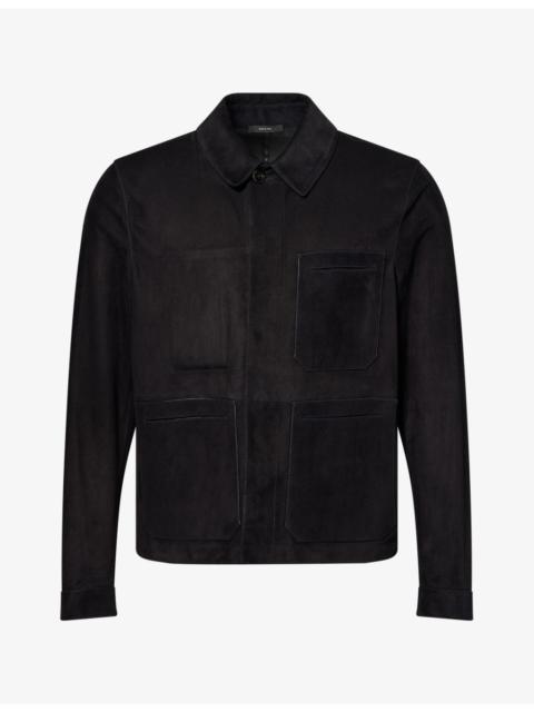TOM FORD Patch-Pocket Suede Chore Jacket