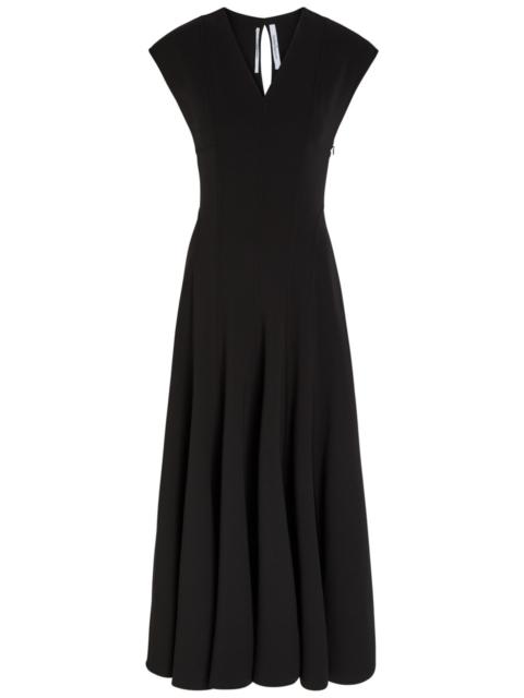 Another Tomorrow Another Tomorrow Cut-out Stretch-wool Midi Dress