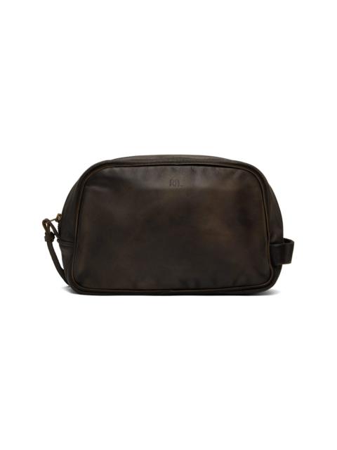 RRL by Ralph Lauren Brown Leather Travel Pouch