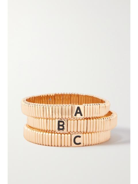 ROXANNE ASSOULIN Alphabet Gold-tone Bracelet