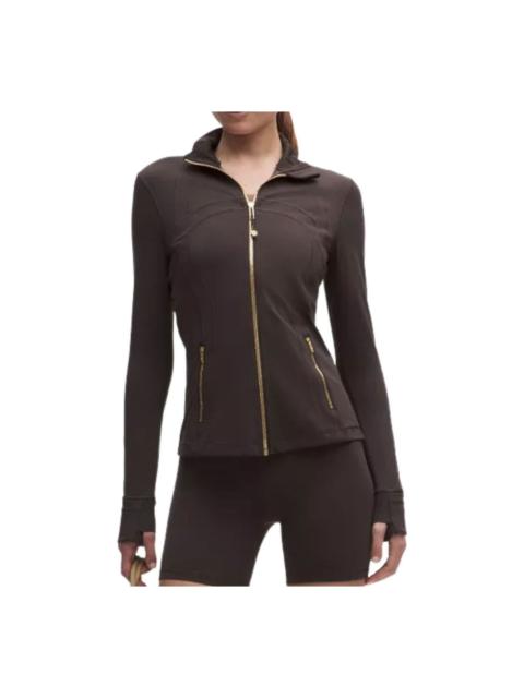 lululemon (WMNS) LULULEMON Define Cropped Jacket Nulu 'Brown Gold' LW4CD5S-1038549918
