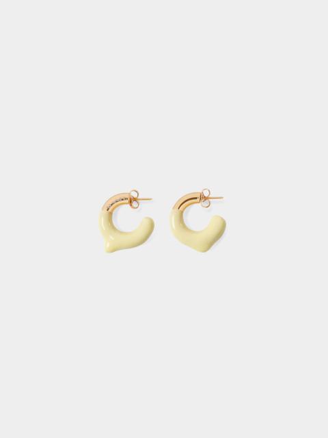 SUNNEI MINI RUBBERIZED EARRINGS GOLD / cream