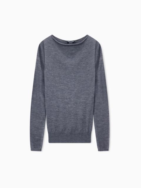 GIORGIO ARMANI SWEATER SWEATERS SEAMLESS CASHMERE ROUND NECK LONG SLEEVE