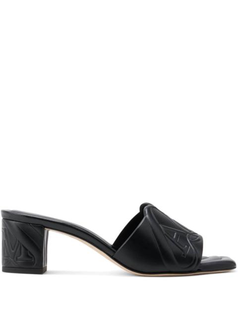 Alexander McQueen Seal 65mm leather mules