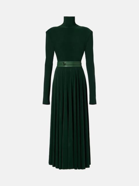 NORMA KAMALI Belted pleated midi dress