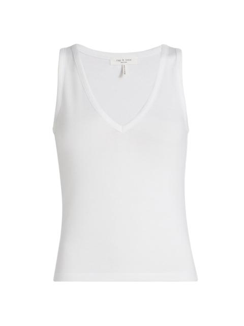 rag & bone Women's Jersey V-Neck Tank - White