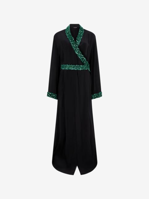 Roberto Cavalli Silk Maxi Dress with Embellished Detail