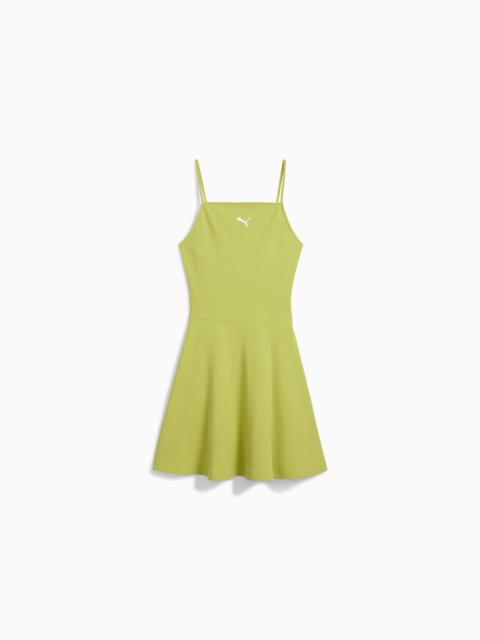 PUMA WARDROBE ESS Ribbed Flared Short Dress Women