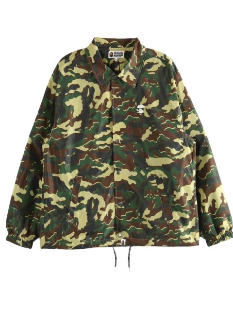 A BATHING APE® Glitch Woodland Camo Coach Jacket "Green" 1M30140303 GRN