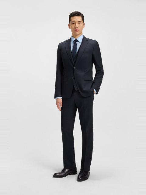 SLIM-FIT SUIT IN MICRO-PATTERNED STRETCH WOOL