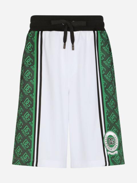 Dolce & Gabbana Technical jersey jogging shorts with patch