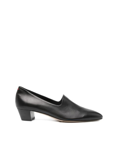 Aeyde 40mm almond-toe block-heel loafers