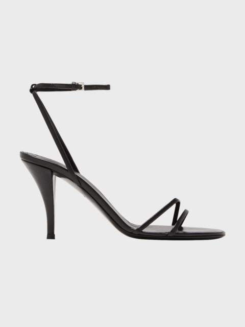 The Row Cleo Leather Stiletto Sandals