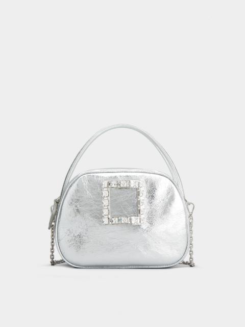 Roger Vivier Viv' Ladybug Strass Buckle Mini Bag in Leather