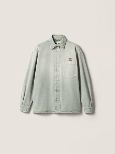 Miu Miu Washed gabardine shirt