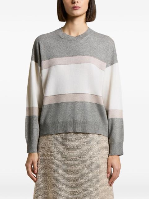 PESERICO striped crew-neck sweater