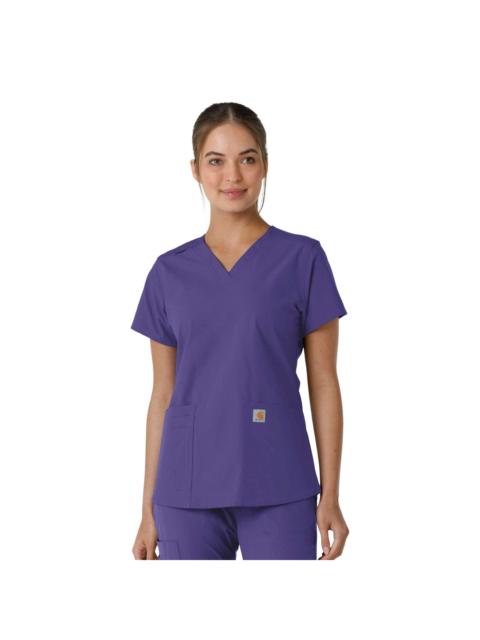 Carhartt Women's Force Essentials V-Neck Knit Panel Scrub Top