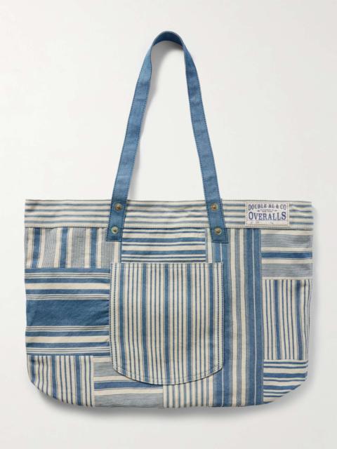 RRL by Ralph Lauren Naval Patchwork Striped Denim Tote Bag