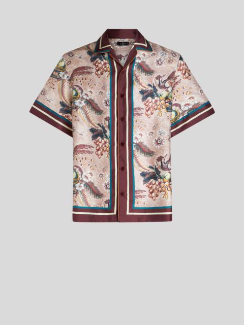 Etro PRINTED SILK BOWLING SHIRT