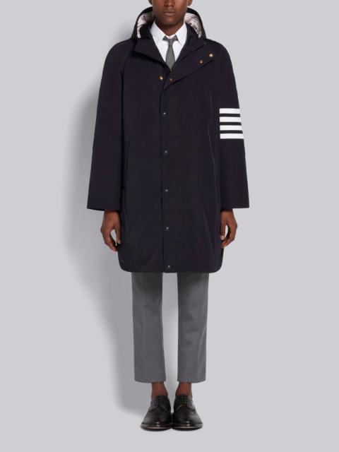 Thom Browne Navy Poly Twill Downfill Hooded Football 4-Bar Parka