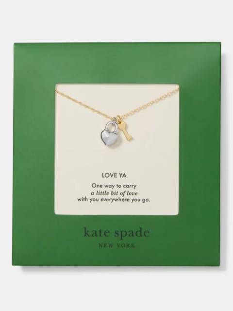 kate spade Love Ya Carded Pendant