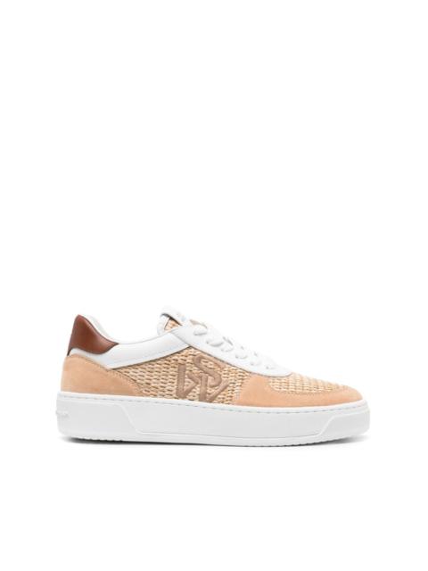 Stuart Weitzman Sw Courtside raffia sneakers