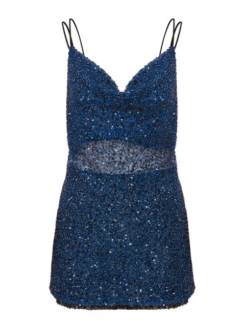 ILA Paula Sequined Mini Dress navy