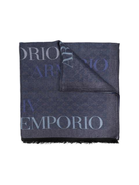 logo-print scarf