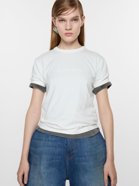 Acne Studios Logo t-shirt - fitted fit - Cold white