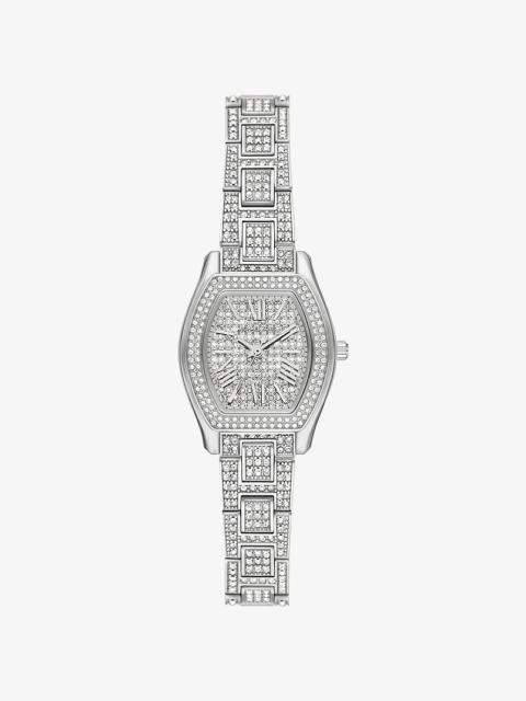MICHAEL KORS Petite Chelsea Pavé Silver-Tone Watch