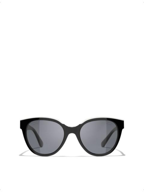 CHANEL CH5414 Butterfly-Frame Acetate Sunglasses