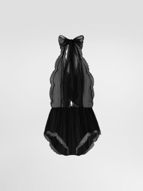 Dolce & Gabbana Chiffon and lace bodysuit